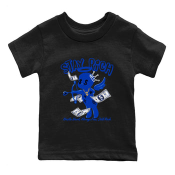 Air Foamposite One Royal shirts to match jordans Stay Rich sneaker match tees Foams One Royal match shoes to clothes SNRT Sneaker Tees Youth Baby Black 2 tee