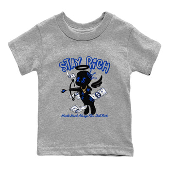Air Foamposite One Royal shirts to match jordans Stay Rich sneaker match tees Foams One Royal match shoes to clothes SNRT Sneaker Tees Youth Baby Heather Grey 2 tee