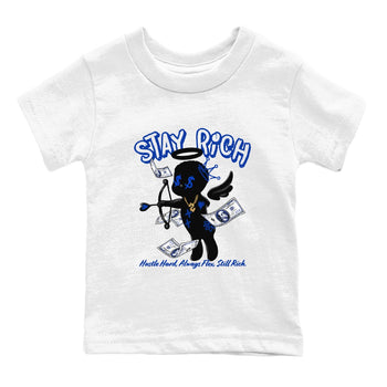 Air Foamposite One Royal shirts to match jordans Stay Rich sneaker match tees Foams One Royal match shoes to clothes SNRT Sneaker Tees Youth Baby White 2 tee