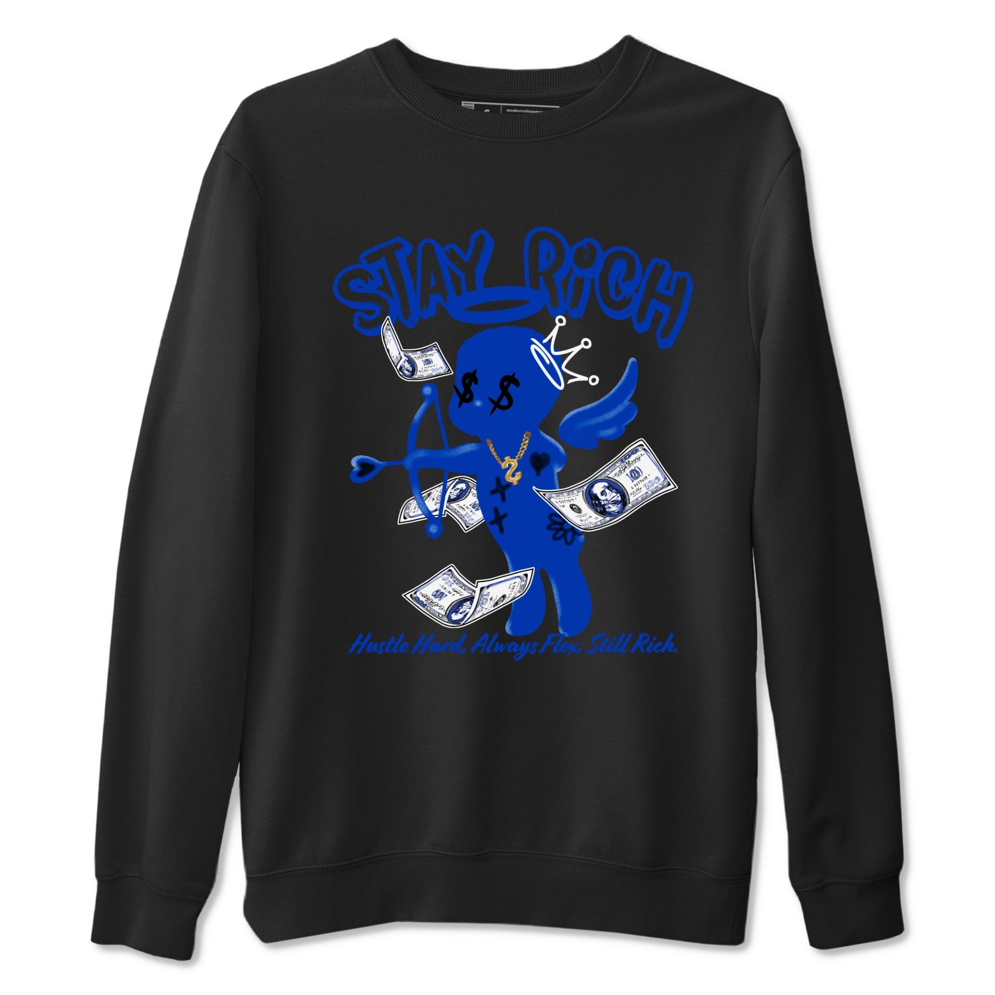 Air Foamposite One Royal shirts to match jordans Stay Rich sneaker match tees Foams One Royal match shoes to clothes SNRT Sneaker Tees unisex cotton Black 2 shirts