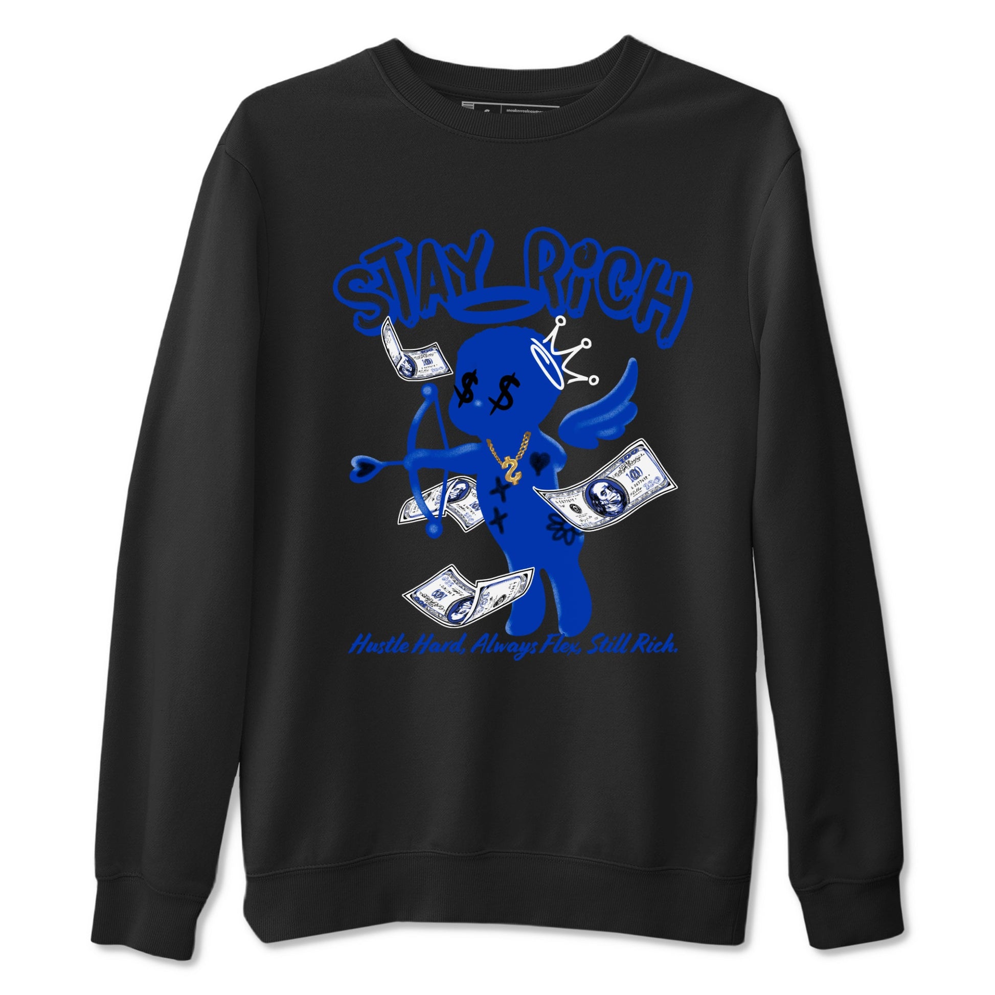 Air Foamposite One Royal shirts to match jordans Stay Rich sneaker match tees Foams One Royal match shoes to clothes SNRT Sneaker Tees unisex cotton Black 2 shirts