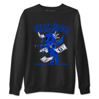 Air Foamposite One Royal shirts to match jordans Stay Rich sneaker match tees Foams One Royal match shoes to clothes SNRT Sneaker Tees unisex cotton Black 2 shirts