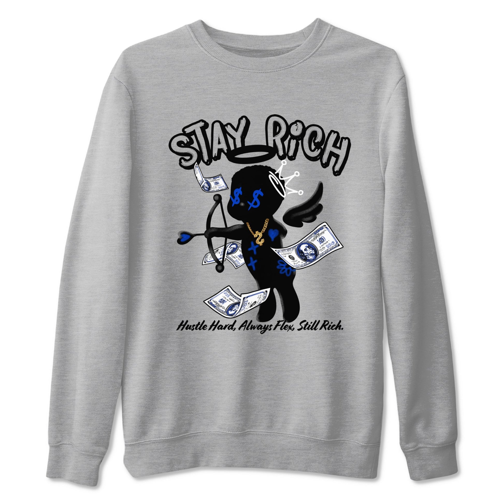 Air Foamposite One Royal shirts to match jordans Stay Rich sneaker match tees Foams One Royal match shoes to clothes SNRT Sneaker Tees unisex cotton Heather Grey 2 shirts