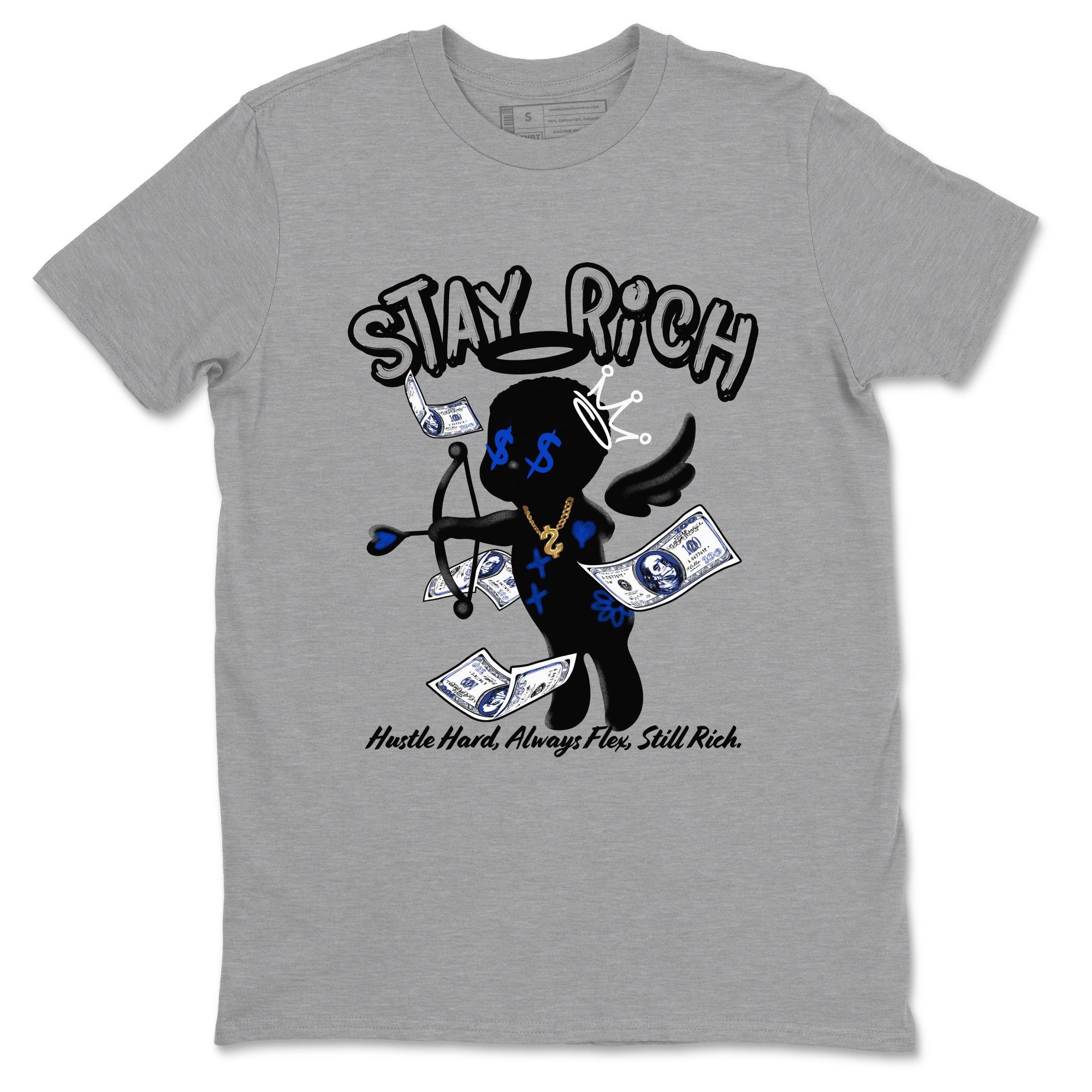 Air Foamposite One Royal shirts to match jordans Stay Rich sneaker match tees Foams One Royal match shoes to clothes SNRT Sneaker Tees unisex cotton Heather Grey 2 shirts