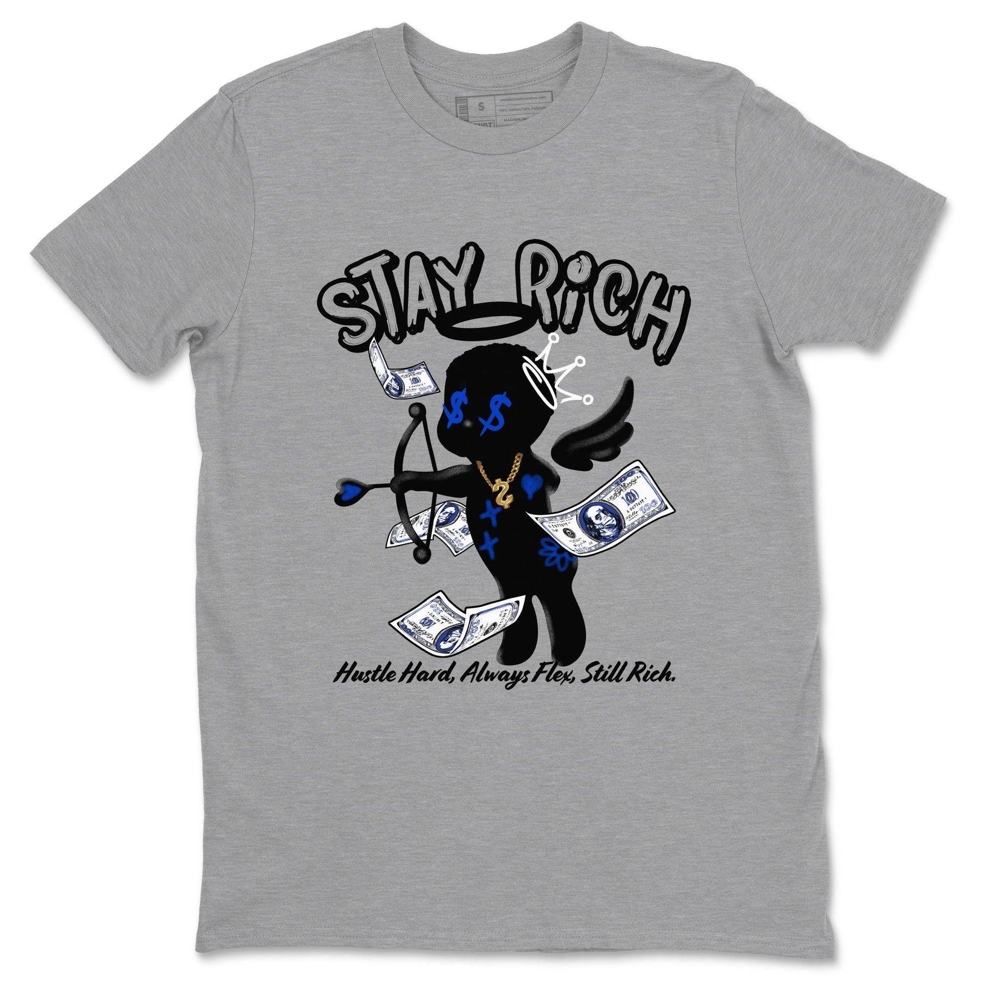 Air Foamposite One Royal shirts to match jordans Stay Rich sneaker match tees Foams One Royal match shoes to clothes SNRT Sneaker Tees unisex cotton Heather Grey 2 shirts