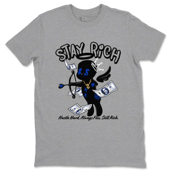 Air Foamposite One Royal shirts to match jordans Stay Rich sneaker match tees Foams One Royal match shoes to clothes SNRT Sneaker Tees unisex cotton Heather Grey 2 shirts