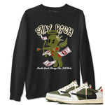 1s Travis Scott Medium Olive shirts to match jordans Stay Rich sneaker match tees Air Jordan 1 Travis Scott Medium Olive match shoes to clothes SNRT Sneaker Tees unisex cotton Black 1 shirts