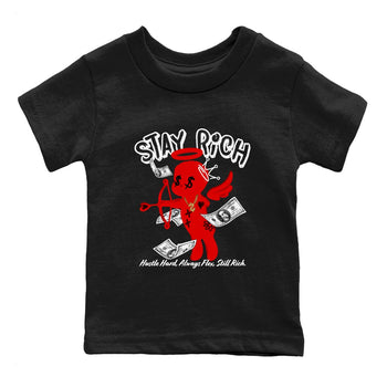 11s Bred Velvet shirts to match jordans Stay Rich sneaker match tees Air Jordan 11 Retro Bred Velvet match shoes to clothes SNRT Sneaker Tees Youth Baby Black 2 tee