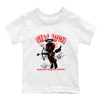 11s Bred Velvet shirts to match jordans Stay Rich sneaker match tees Air Jordan 11 Retro Bred Velvet match shoes to clothes SNRT Sneaker Tees Youth Baby White 2 tee