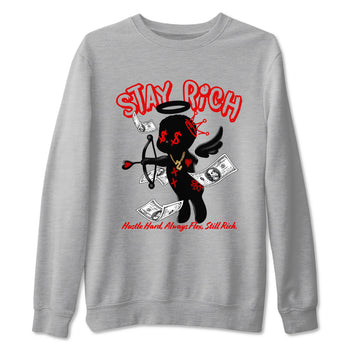 11s Bred Velvet shirts to match jordans Stay Rich sneaker match tees Air Jordan 11 Retro Bred Velvet match shoes to clothes SNRT Sneaker Tees unisex cotton Heather Grey 2 shirts