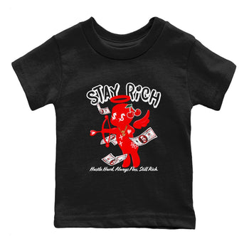 11s Cherry shirts to match jordans Stay Rich sneaker match tees Air Jordan 11 Retro Cherry match shoes to clothes SNRT Sneaker Tees Youth Baby Black 2 tee