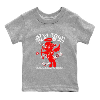 11s Cherry shirts to match jordans Stay Rich sneaker match tees Air Jordan 11 Retro Cherry match shoes to clothes SNRT Sneaker Tees Youth Baby Heather Grey 2 tee