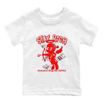 11s Cherry shirts to match jordans Stay Rich sneaker match tees Air Jordan 11 Retro Cherry match shoes to clothes SNRT Sneaker Tees Youth Baby White 2 tee