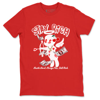 11s Cherry shirts to match jordans Stay Rich sneaker match tees Air Jordan 11 Retro Cherry match shoes to clothes SNRT Sneaker Tees unisex cotton Red 2 shirts