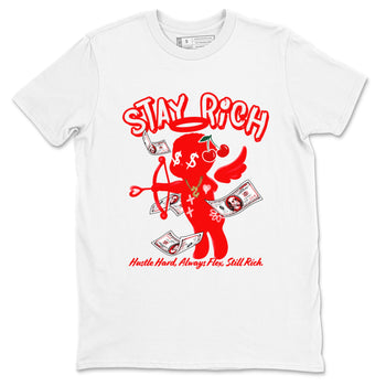 11s Cherry shirts to match jordans Stay Rich sneaker match tees Air Jordan 11 Retro Cherry match shoes to clothes SNRT Sneaker Tees unisex cotton White 2 shirts