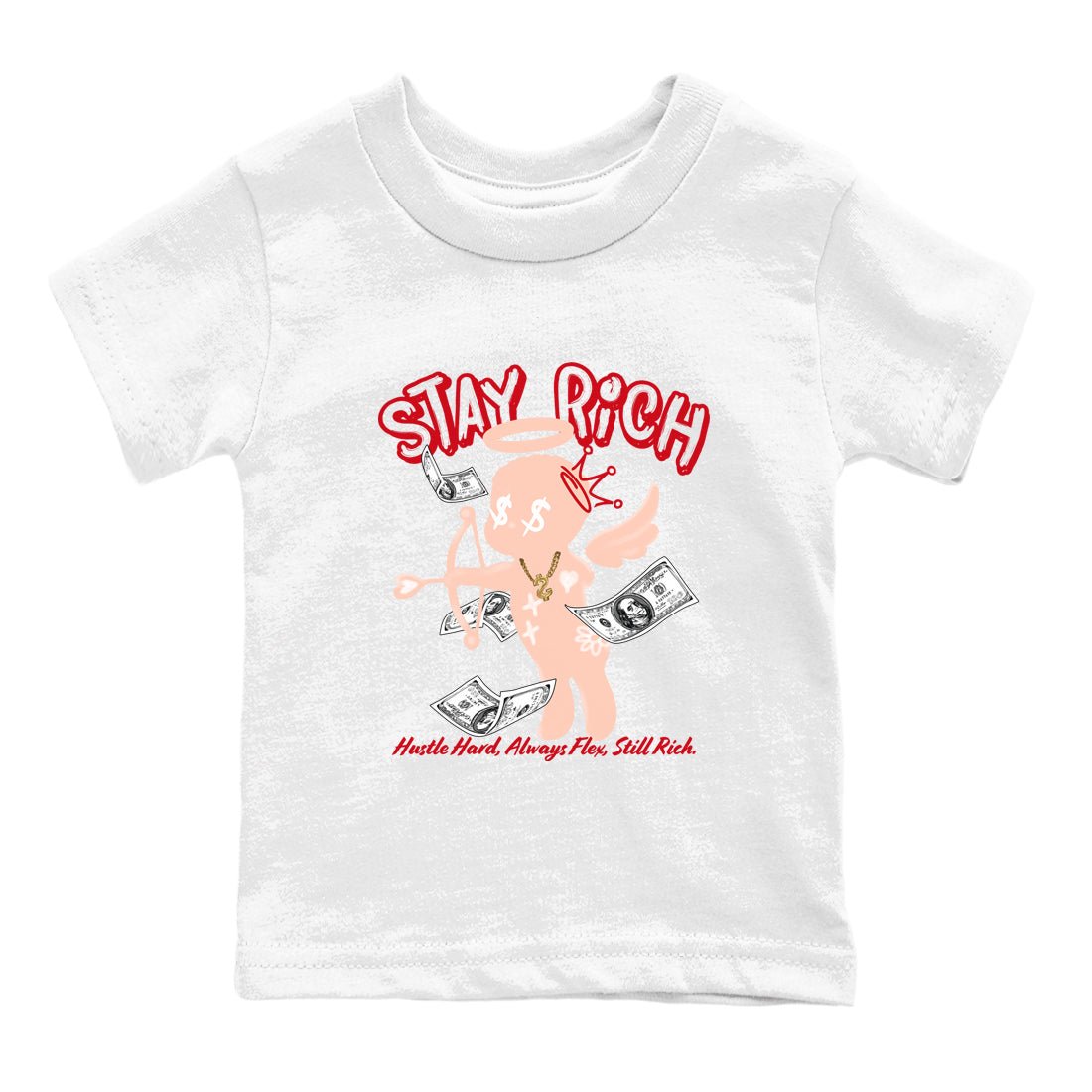 3s Valentines Day shirts to match jordans Stay Rich best t shirts to wear with jordans Air Jordan 3 Valentines Day match shoes to clothes SNRT Sneaker Tees Youth Baby White 2 tee