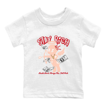 3s Valentines Day shirts to match jordans Stay Rich best t shirts to wear with jordans Air Jordan 3 Valentines Day match shoes to clothes SNRT Sneaker Tees Youth Baby White 2 tee