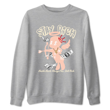 3s Valentines Day shirts to match jordans Stay Rich best t shirts to wear with jordans Air Jordan 3 Valentines Day match shoes to clothes SNRT Sneaker Tees unisex cotton Heather Grey 2 shirts