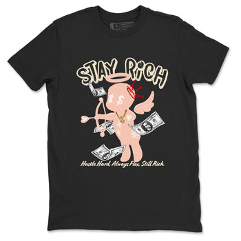 3s Valentines Day shirts to match jordans Stay Rich best t shirts to wear with jordans Air Jordan 3 Valentines Day match shoes to clothes SNRT Sneaker Tees unisex cotton Black 2 shirts