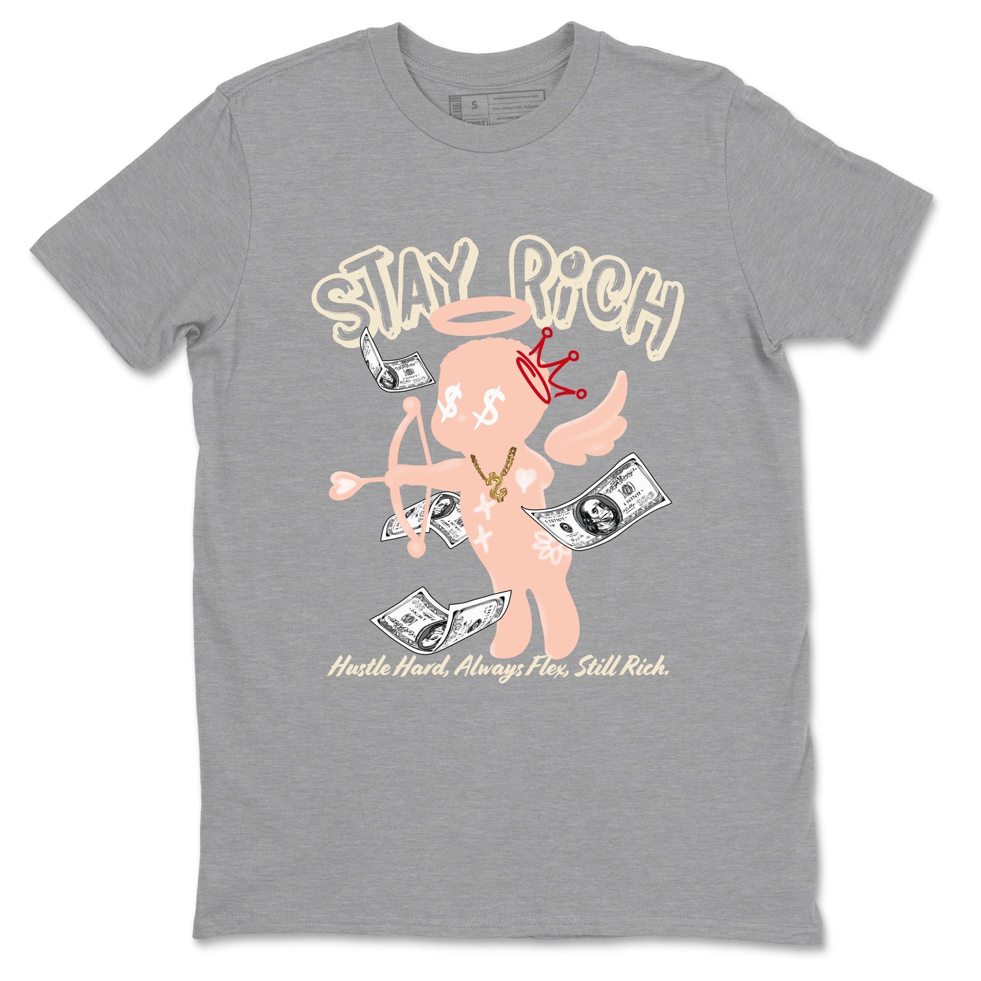 3s Valentines Day shirts to match jordans Stay Rich best t shirts to wear with jordans Air Jordan 3 Valentines Day match shoes to clothes SNRT Sneaker Tees unisex cotton Heather Grey 2 shirts