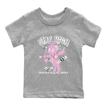 4s Retro Orchid shirts to match jordans Stay Rich sneaker match tees Air Jordan 4 WMNS Orchid match shoes to clothes SNRT Sneaker Tees Youth Baby Heather Grey 2 tee