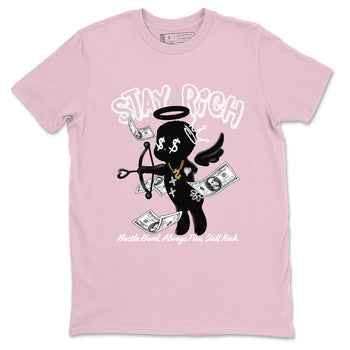 4s Retro Orchid shirts to match jordans Stay Rich sneaker match tees Air Jordan 4 WMNS Orchid match shoes to clothes SNRT Sneaker Tees unisex cotton Pink 2 shirts