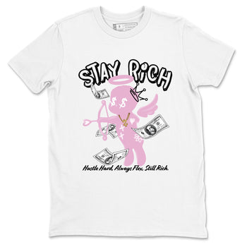 4s Retro Orchid shirts to match jordans Stay Rich sneaker match tees Air Jordan 4 WMNS Orchid match shoes to clothes SNRT Sneaker Tees unisex cotton White 2 shirts