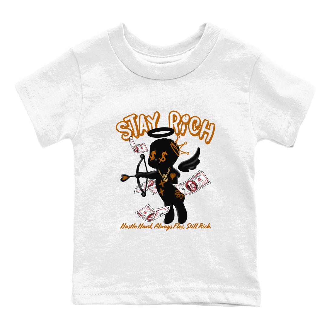 5s Archaeo Brown shirts to match jordans Stay Rich sneaker match tees Air Jordan 5 Archaeo Brown match shoes to clothes SNRT Sneaker Tees Youth Baby White 2 tee
