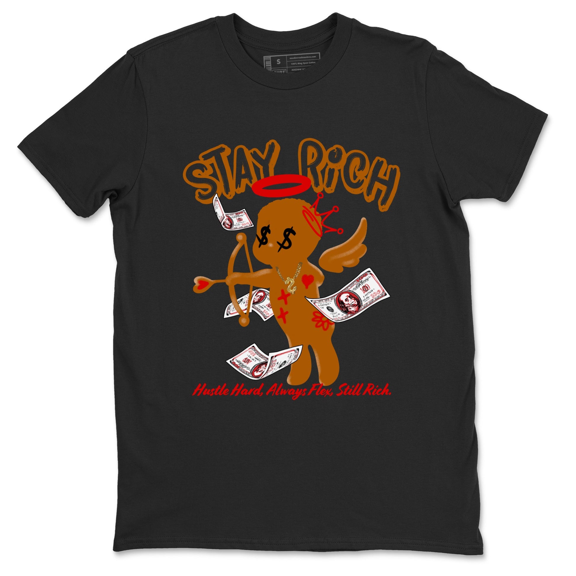 5s Archaeo Brown shirts to match jordans Stay Rich sneaker match tees Air Jordan 5 Archaeo Brown match shoes to clothes SNRT Sneaker Tees unisex cotton Black 2 shirts