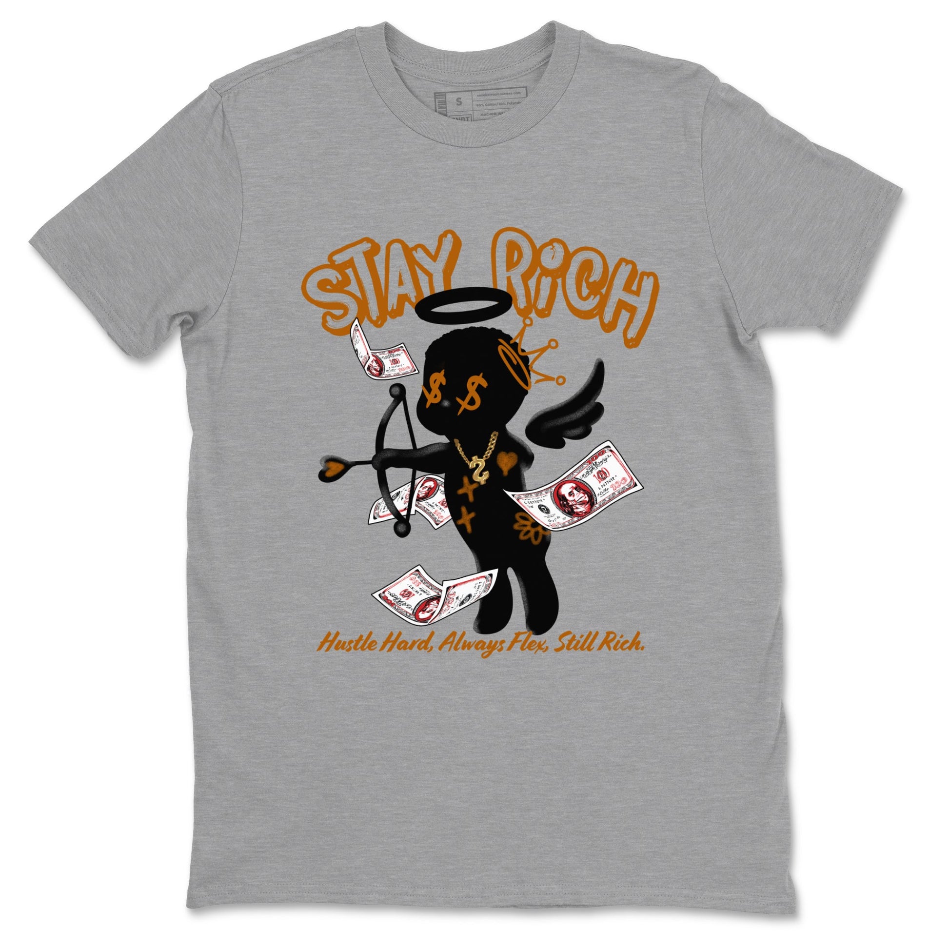 5s Archaeo Brown shirts to match jordans Stay Rich sneaker match tees Air Jordan 5 Archaeo Brown match shoes to clothes SNRT Sneaker Tees unisex cotton Heather Grey 2 shirts