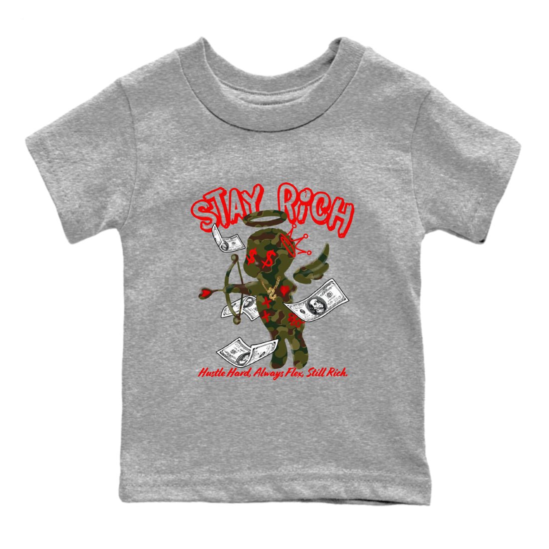 Air Max 90 Duck Camo shirts to match jordans Stay Rich sneaker match tees Air Max 90 Reverse Duck Camo match shoes to clothes SNRT Sneaker Tees Youth Baby Heather Grey 2 tee