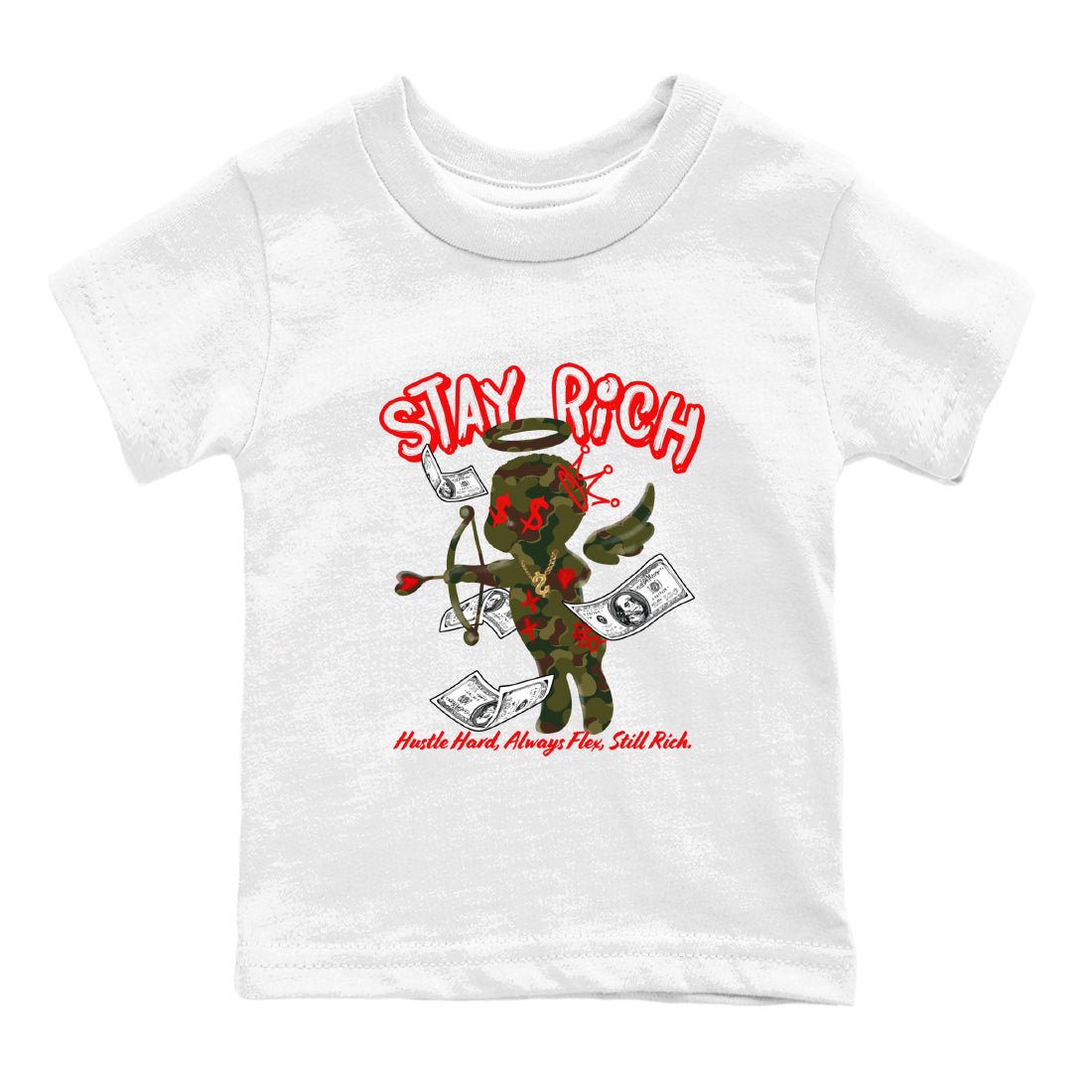 Air Max 90 Duck Camo shirts to match jordans Stay Rich sneaker match tees Air Max 90 Reverse Duck Camo match shoes to clothes SNRT Sneaker Tees Youth Baby White 2 tee