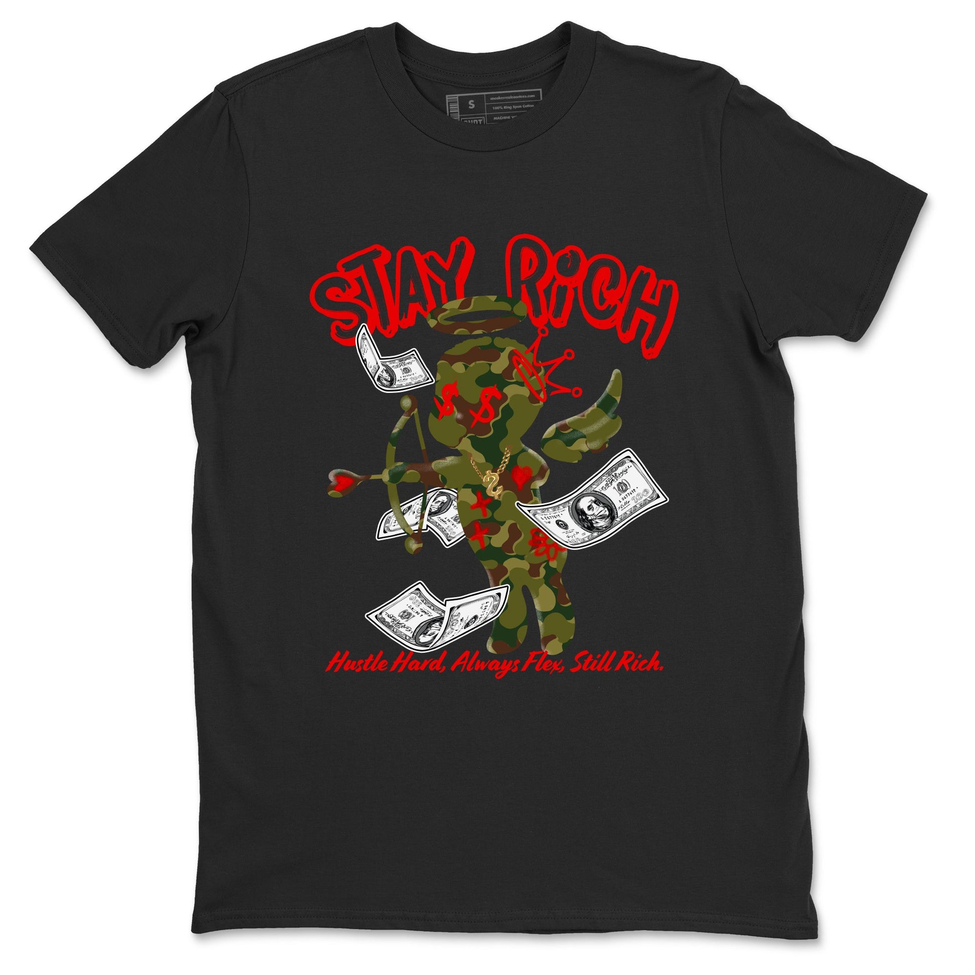 Air Max 90 Duck Camo shirts to match jordans Stay Rich sneaker match tees Air Max 90 Reverse Duck Camo match shoes to clothes SNRT Sneaker Tees unisex cotton Black 2 shirts