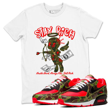 Air Max 90 Duck Camo shirts to match jordans Stay Rich sneaker match tees Air Max 90 Reverse Duck Camo match shoes to clothes SNRT Sneaker Tees unisex cotton White 1 shirts