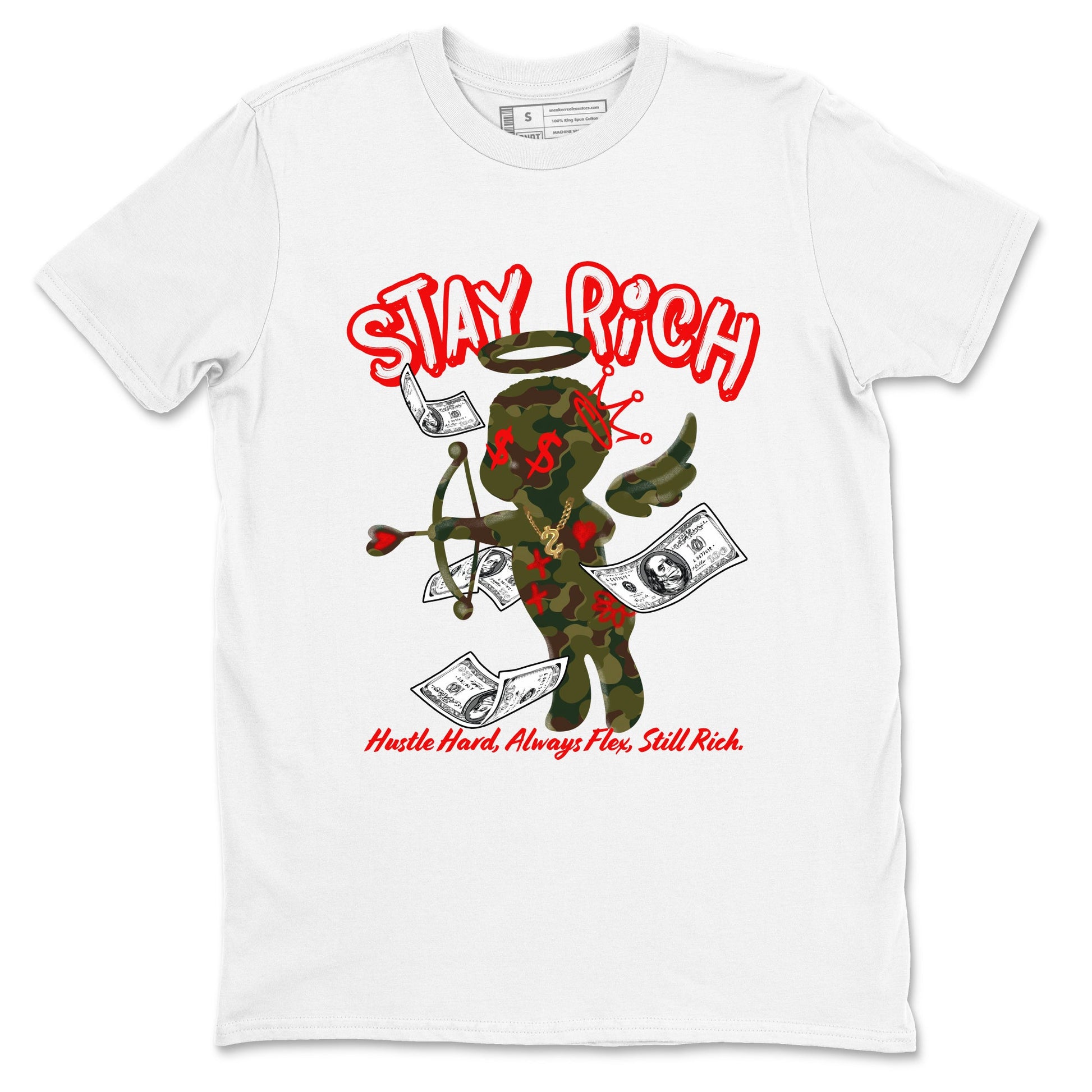 Air Max 90 Duck Camo shirts to match jordans Stay Rich sneaker match tees Air Max 90 Reverse Duck Camo match shoes to clothes SNRT Sneaker Tees unisex cotton White 2 shirts