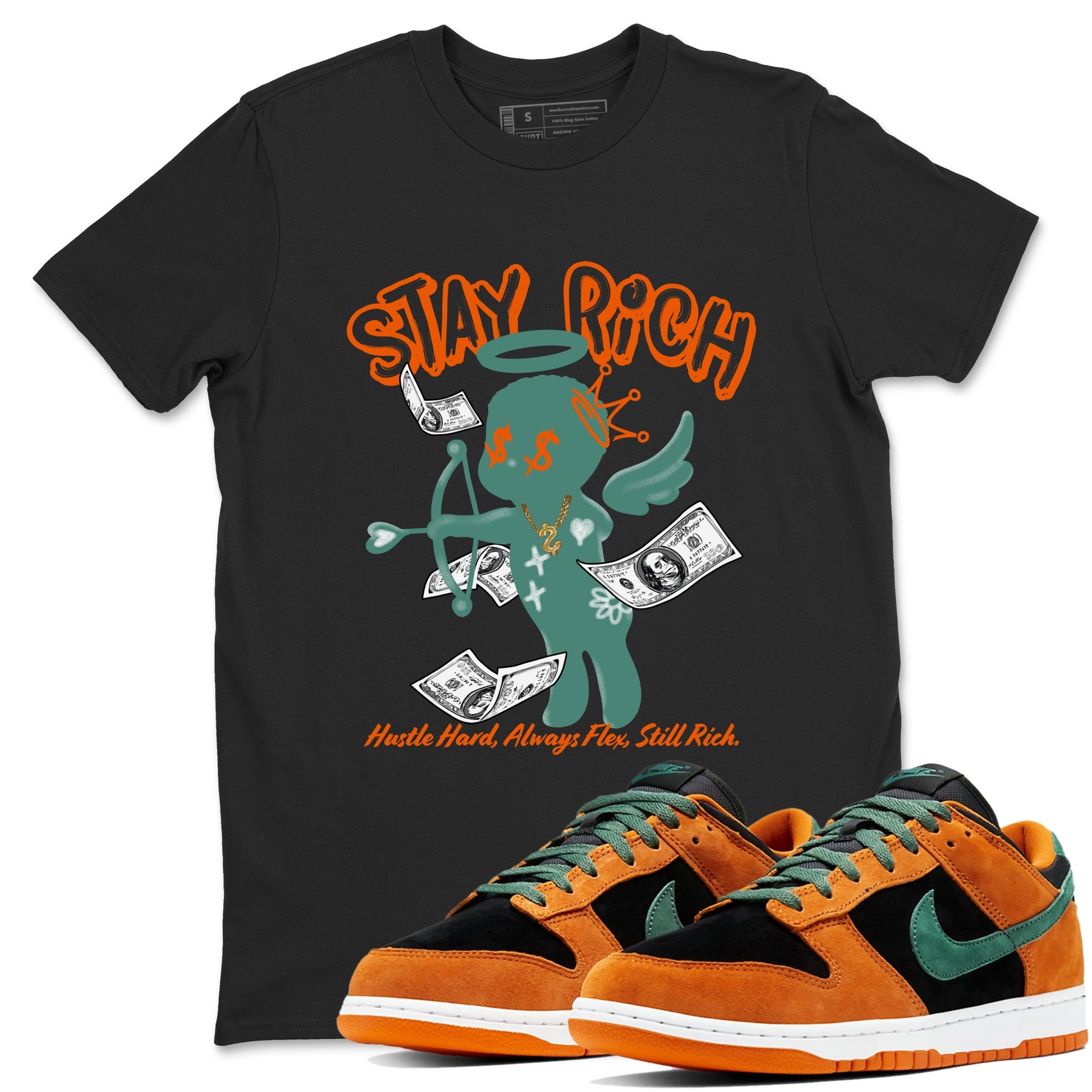 Dunk Low Ceramic shirts to match jordans Stay Rich sneaker match tees Dunk Ceramic match shoes to clothes SNRT Sneaker Tees unisex cotton Black 1 shirts