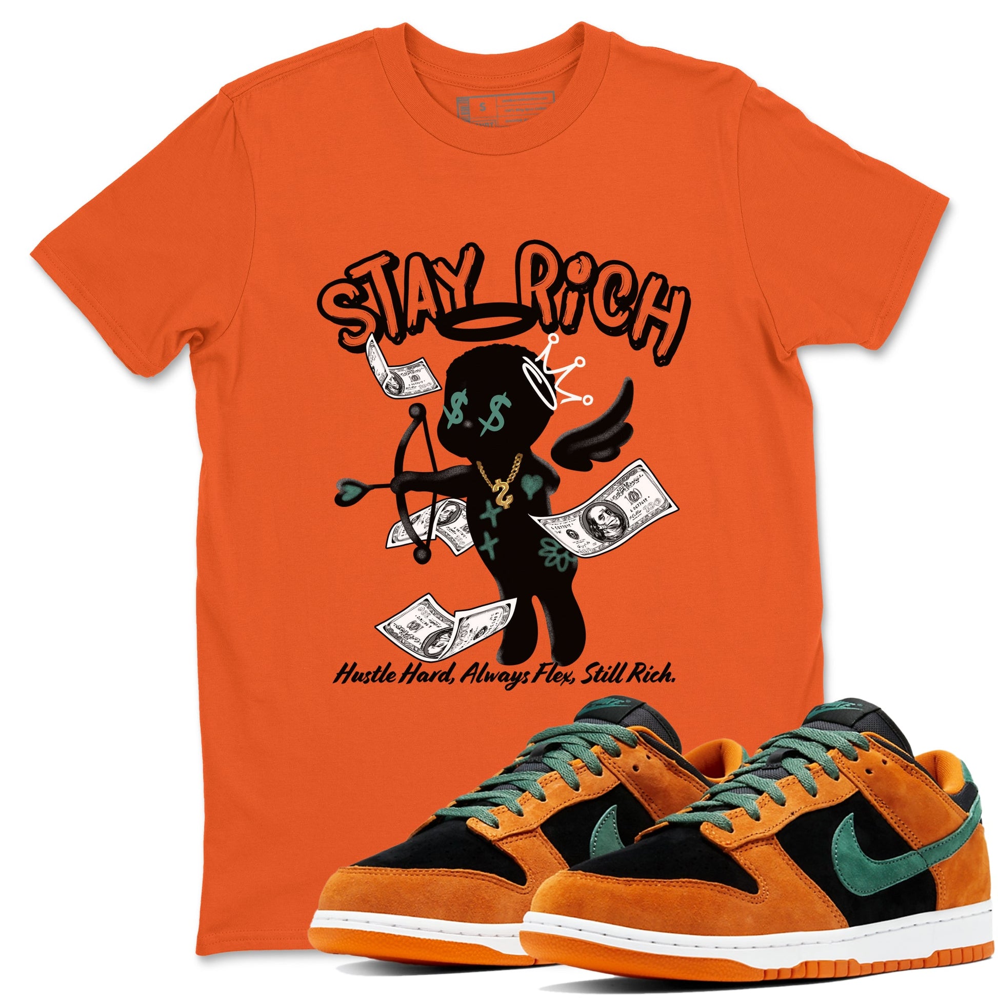 Dunk Low Ceramic shirts to match jordans Stay Rich sneaker match tees Dunk Ceramic match shoes to clothes SNRT Sneaker Tees unisex cotton Orange 1 shirts