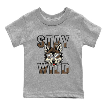 1s Mocha shirts to match jordans Stay Wild sneaker match tees Air Jordan 1 Mocha match shoes to clothes SNRT Sneaker Tees Youth Baby Heather Grey 2 tee