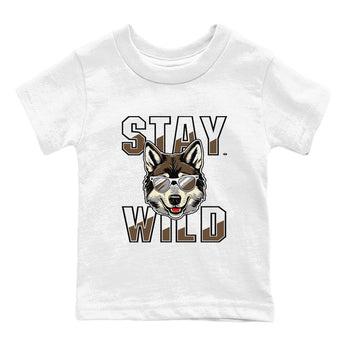 1s Mocha shirts to match jordans Stay Wild sneaker match tees Air Jordan 1 Mocha match shoes to clothes SNRT Sneaker Tees Youth Baby White 2 tee