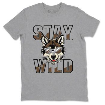 1s Mocha shirts to match jordans Stay Wild sneaker match tees Air Jordan 1 Mocha match shoes to clothes SNRT Sneaker Tees unisex cotton Heather Grey 2 shirts