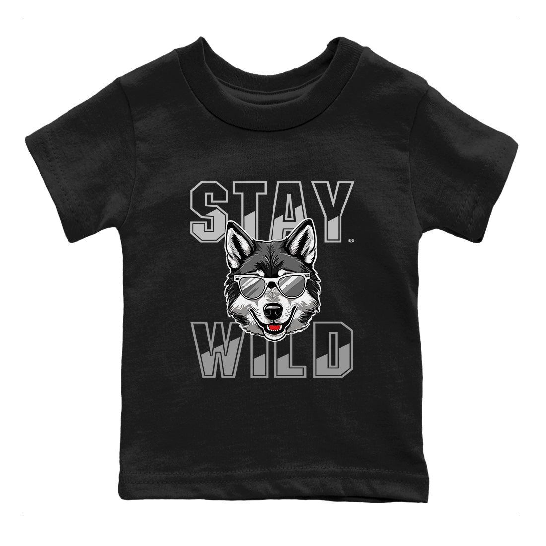 12s Black Wolf Grey shirts to match jordans Stay Wild sneaker match tees 12s Barons match shoes to clothes SNRT Sneaker Tees Youth Baby Black 2 tee