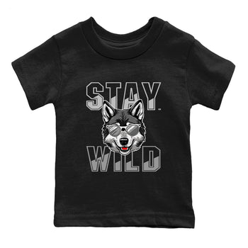 12s Black Wolf Grey shirts to match jordans Stay Wild sneaker match tees 12s Barons match shoes to clothes SNRT Sneaker Tees Youth Baby Black 2 tee
