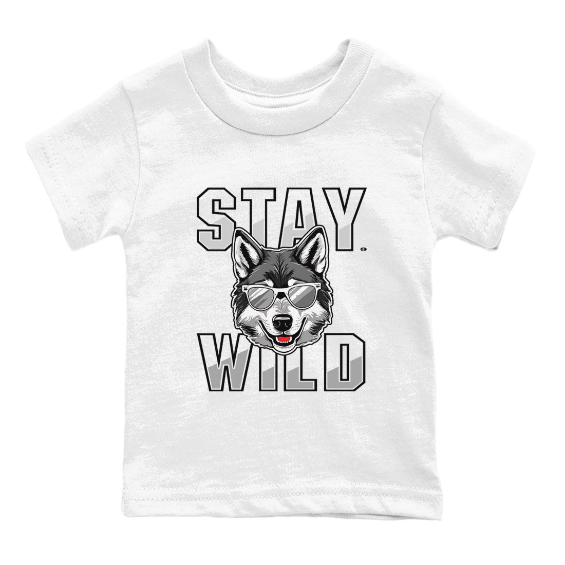 12s Black Wolf Grey shirts to match jordans Stay Wild sneaker match tees 12s Barons match shoes to clothes SNRT Sneaker Tees Youth Baby White 2 tee