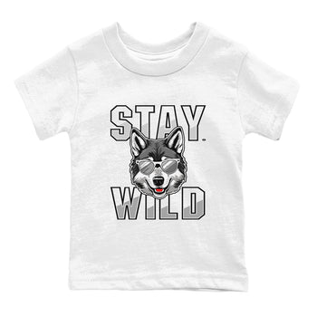 12s Black Wolf Grey shirts to match jordans Stay Wild sneaker match tees 12s Barons match shoes to clothes SNRT Sneaker Tees Youth Baby White 2 tee