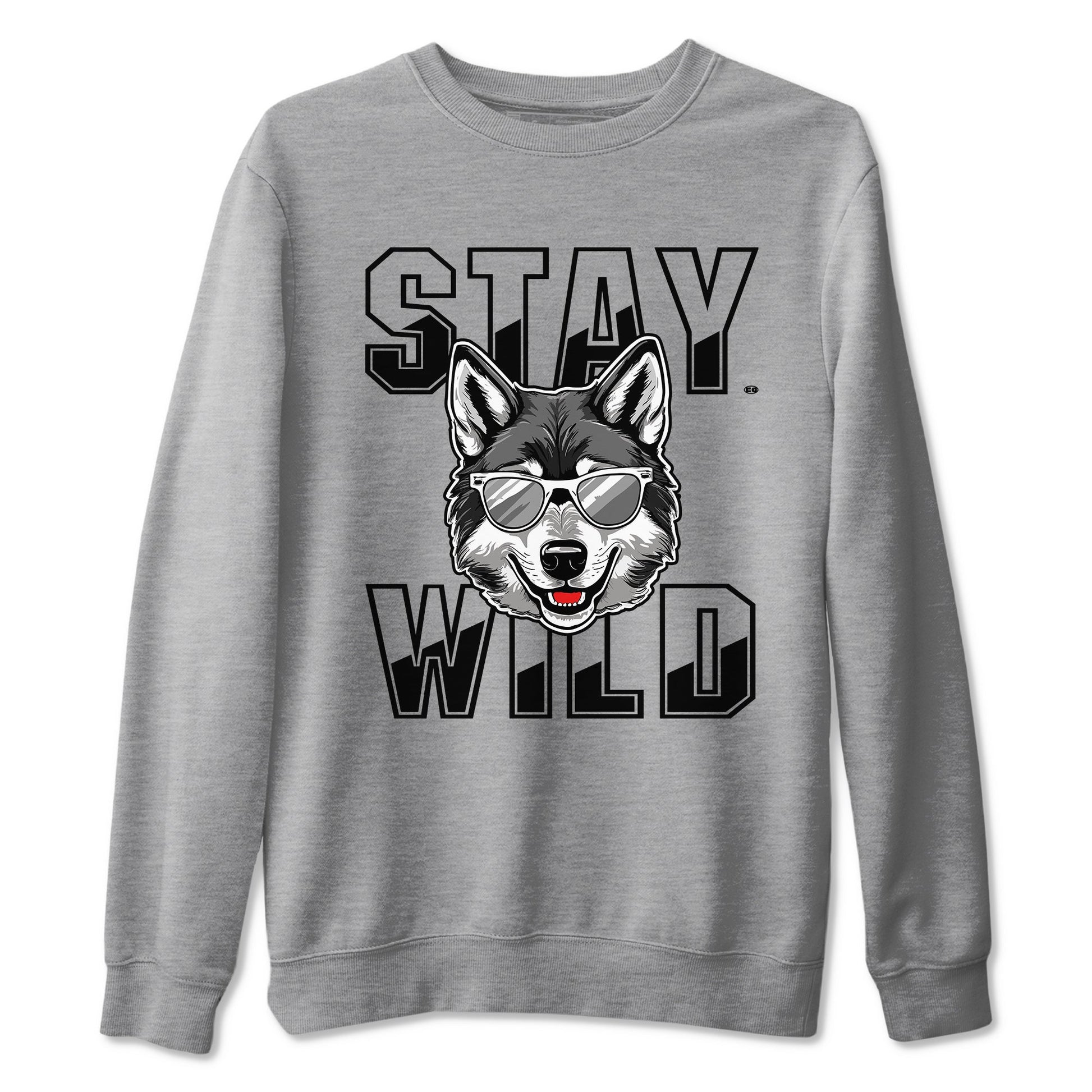 12s Black Wolf Grey shirts to match jordans Stay Wild sneaker match tees 12s Barons match shoes to clothes SNRT Sneaker Tees unisex cotton Heather Grey 2 shirts