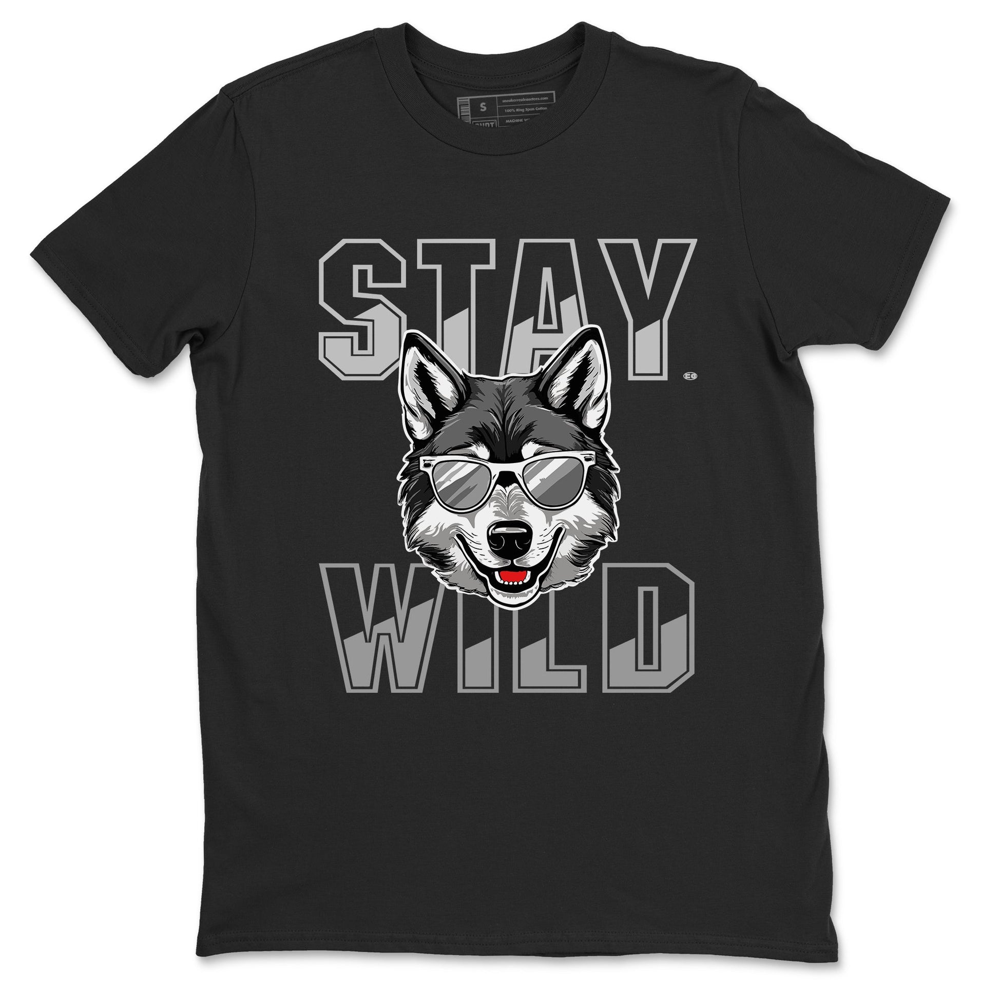 12s Black Wolf Grey shirts to match jordans Stay Wild sneaker match tees 12s Barons match shoes to clothes SNRT Sneaker Tees unisex cotton Black 2 shirts