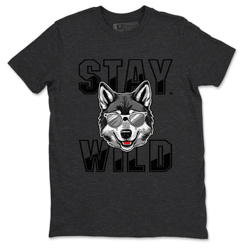 12s Black Wolf Grey shirts to match jordans Stay Wild sneaker match tees 12s Barons match shoes to clothes SNRT Sneaker Tees unisex cotton Charcoal Heather 2 shirts
