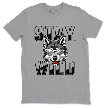 12s Black Wolf Grey shirts to match jordans Stay Wild sneaker match tees 12s Barons match shoes to clothes SNRT Sneaker Tees unisex cotton Heather Grey 2 shirts