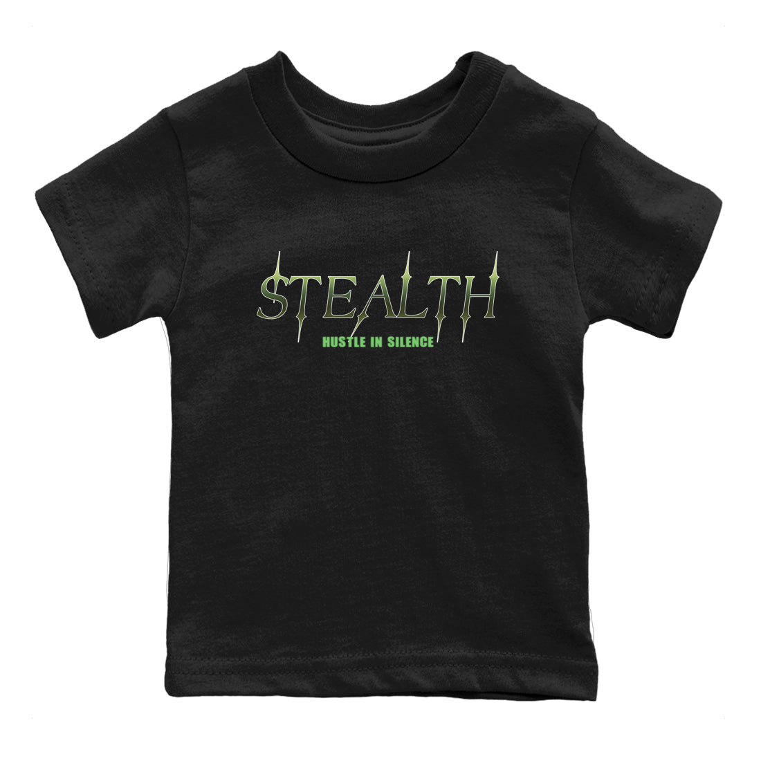 Sneaker match tees – Sneaker Tees To Match Air Foamposite One Pine Green Shoes – Stealth Kids T-Shirt Black 2