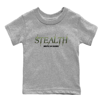 Sneaker match tees – Sneaker Tees To Match Air Foamposite One Pine Green Shoes – Stealth Kids T-Shirt Heather Grey 2